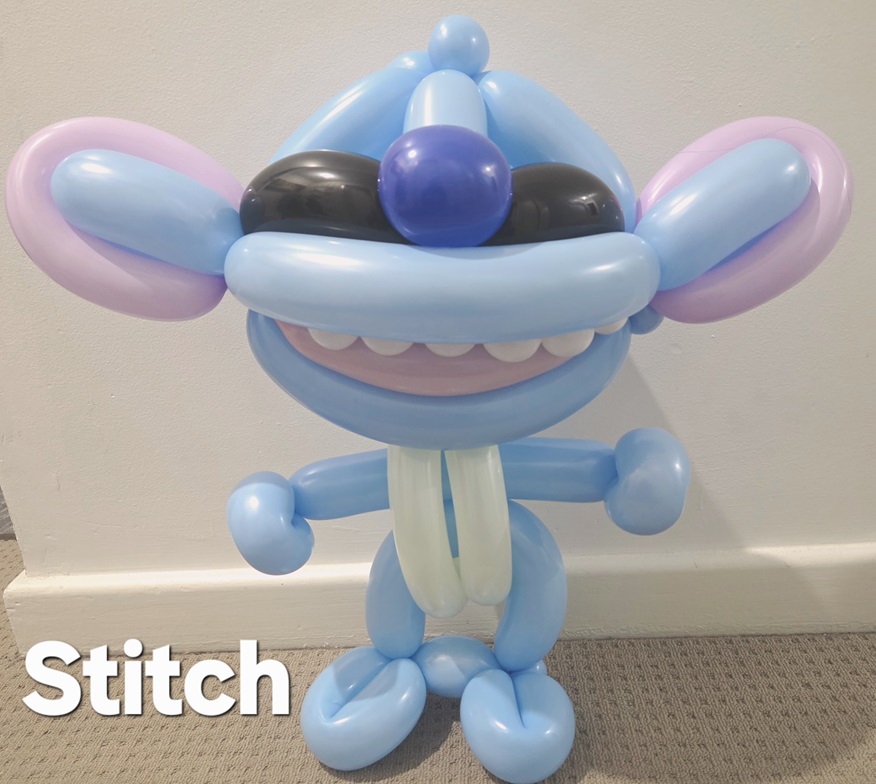Detailed custom character balloon creation made by Adelaide Balloon Man